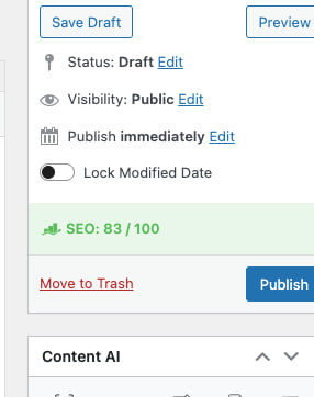 Rank Math SEO Score